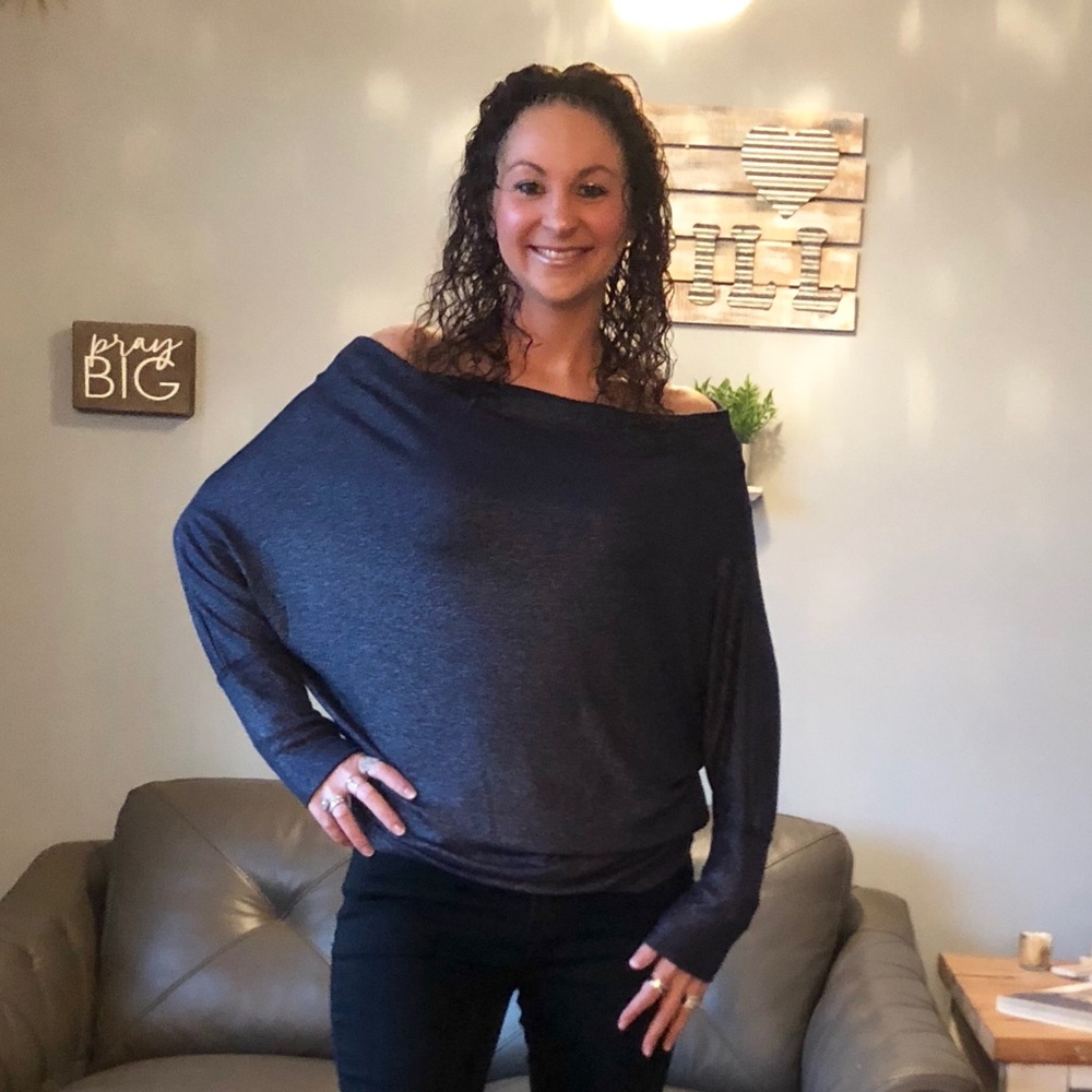 Umgee Off shoulder long sleeve dolman top